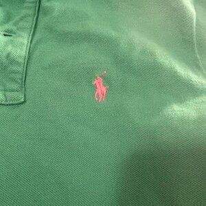 Ralph Lauren Polo Boys( M10-12)Green Pink RL Logo